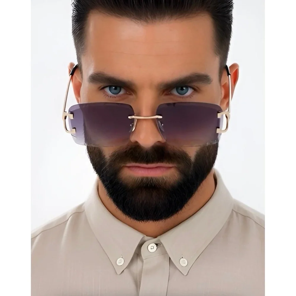 Sunglasses Men's Fashion Square Black Lens Cholo Gangs Rapper Shades Hip Hop New